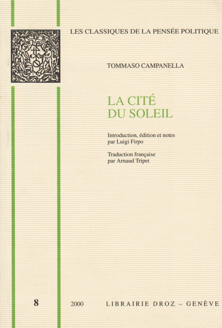 Livre La Cité du Soleil - Tommaso Campanella