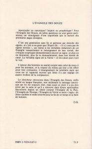 L'Evangile des Douze ou de la vie parfaite