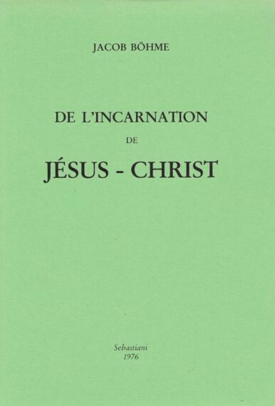 Livre De l'incarnation de Jésus Christ - couverture
