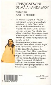 L'Enseignement de Mâ Ananda Moyî