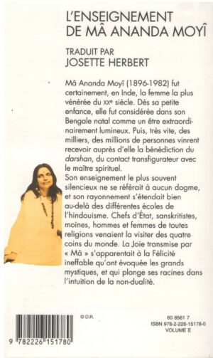 L'Enseignement de Mâ Ananda Moyî