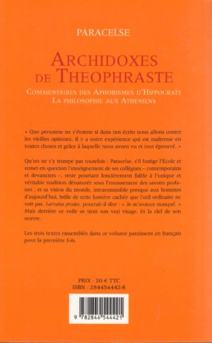 Archidoxes de Theophraste