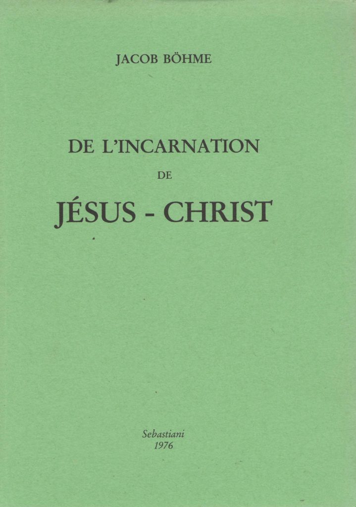 De l'incarnation de Jésus Christ