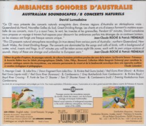 CD Ambiances sonores d'Australie