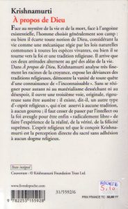 A propos de Dieu