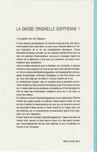 La Gnose originelle égyptienne Tome 1