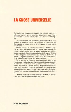 Livre La Gnose universelle - Jan van Rijckenborgh, Catharose de Petri - verso