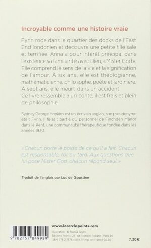 Livre Anna et Mister God - Fynn - verso