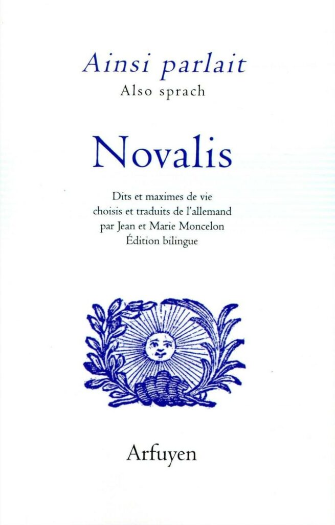 Livre Ainsi parlait Novalis - couverture