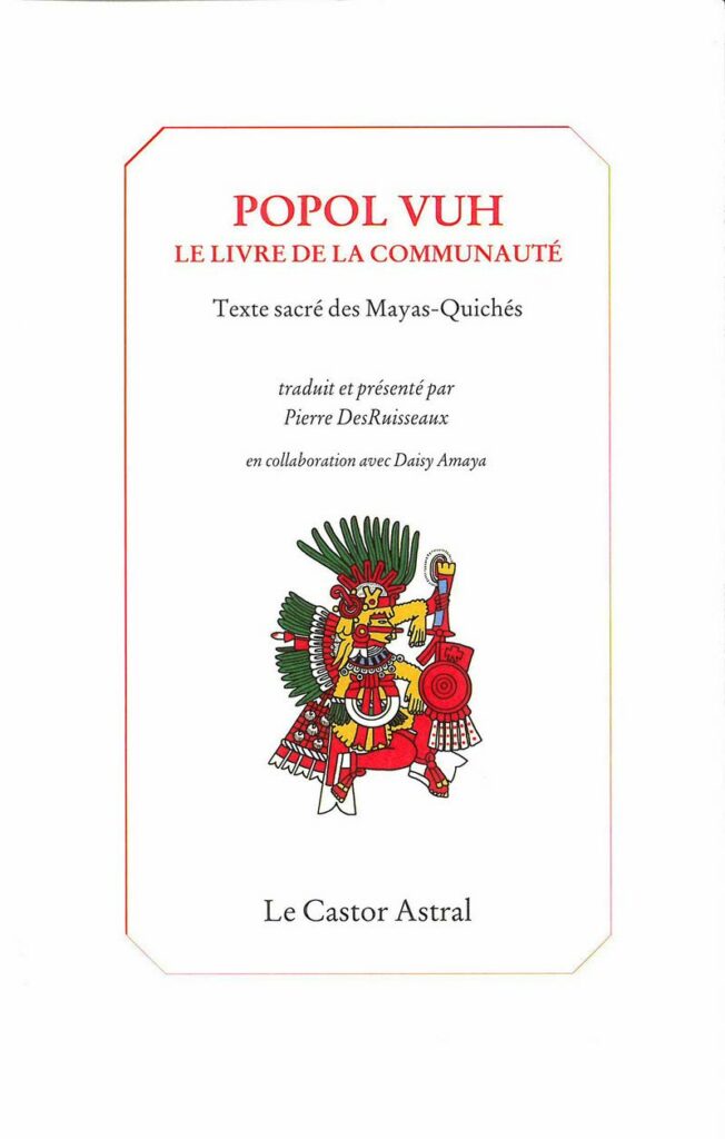 Livre Popol Vuh, le livre de la communauté textes sacrés des mayas - quichés - couverture